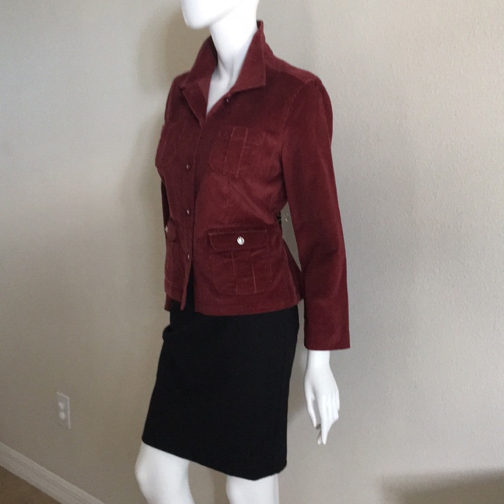 Corduroy Dress Jacket PM Wine Color